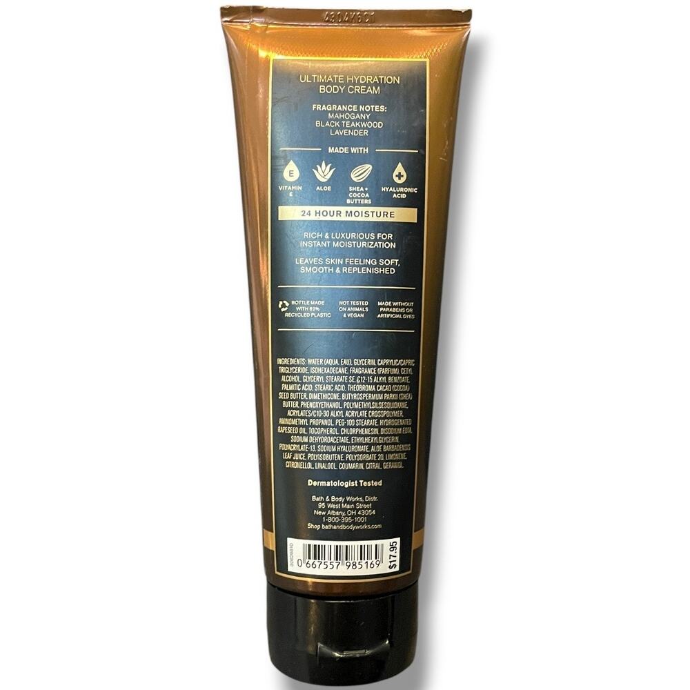 Bath & Body Works Mahogany Teakwood Ultimate Hydration Body Cream 8 oz - Picture 5 of 8